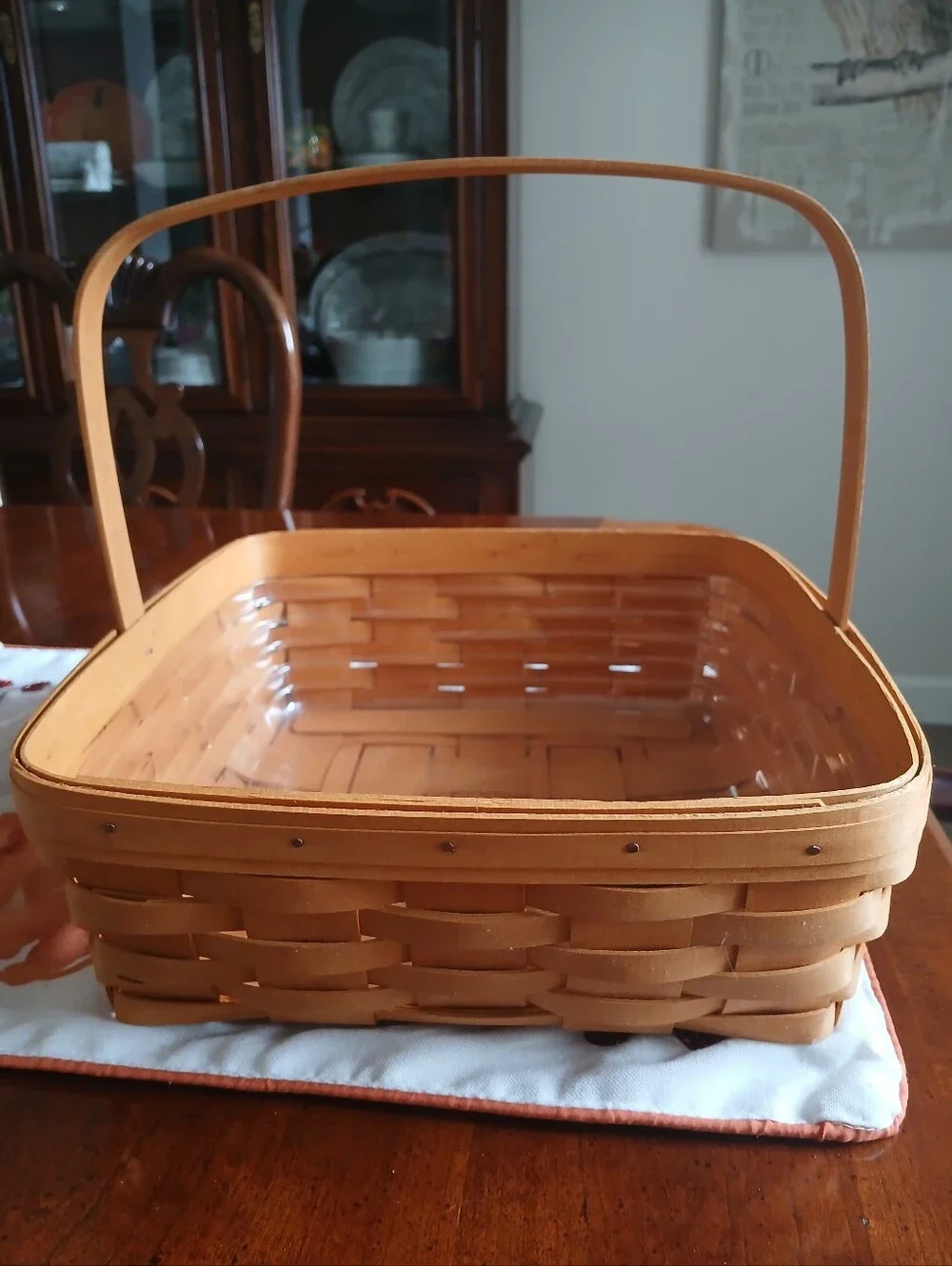 Longaberger Pie Basket w/ Liner & Protector